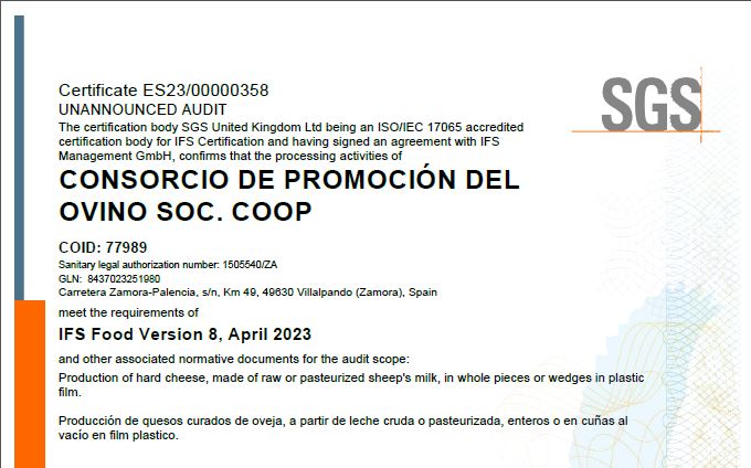 certificado ifs